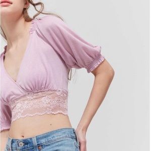 urban outfitters small samara purple lavender top